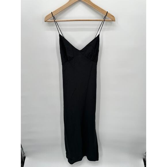 MADEWELL NWT The Layton Midi Slip Dress in Black // 2 - Picture 7 of 16